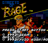 Streets of Rage Title Screen